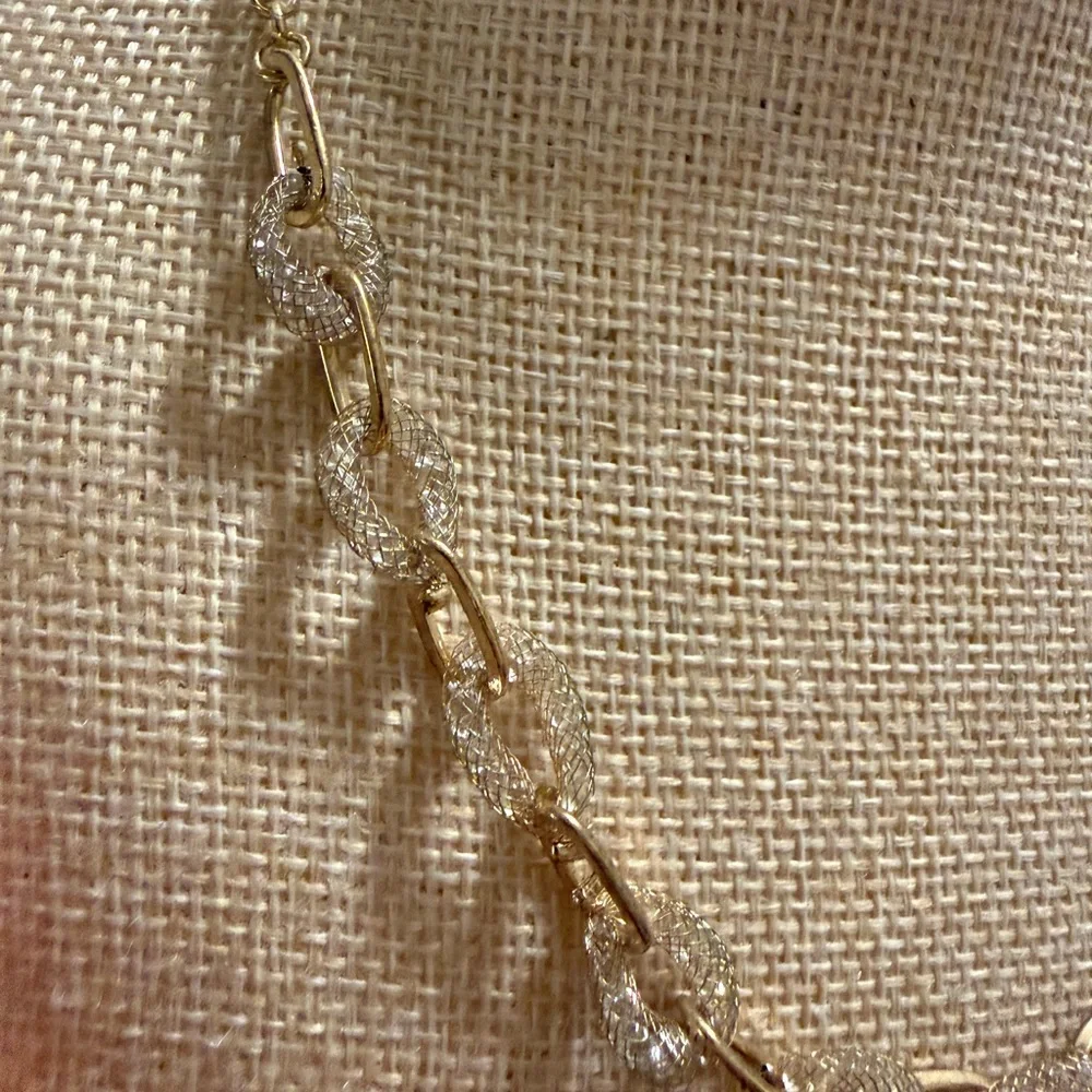Elegant Gold and Silver Chain Necklace‎
